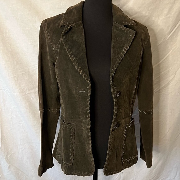 Marcelle Renee boho leather jacket SZ S - Picture 3 of 8